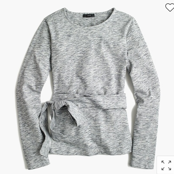 J. Crew Heather Stone Grey Belted Cross back 100 CottonTop. D/650/A1293 - Picture 4 of 6